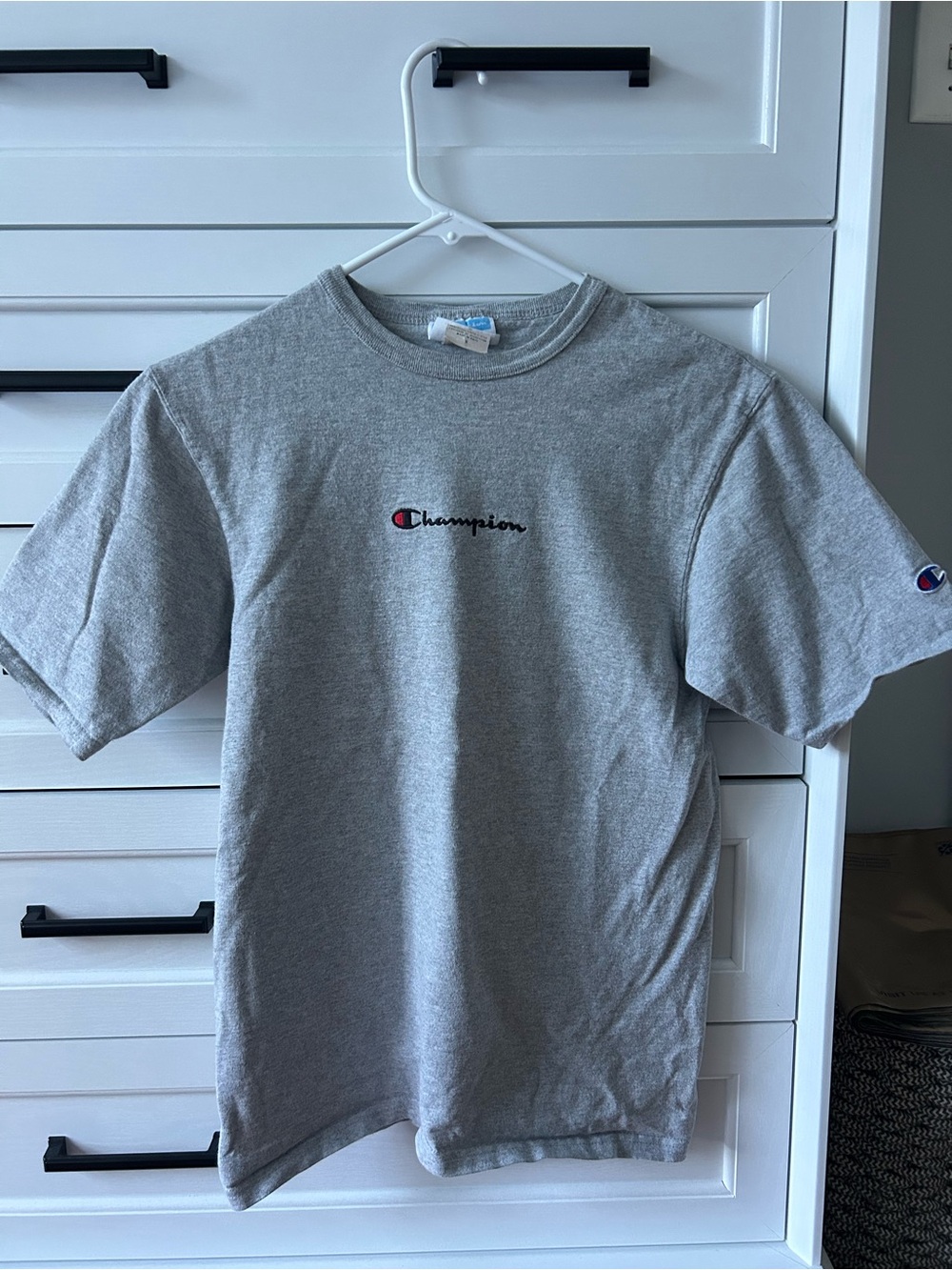 Champion Short Sleeve Crew Neck T-Shirt in Heather Gray